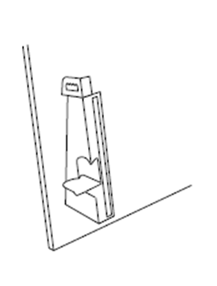 Afbeelding van Kartonnen staander met zelfklevende strip 29 cm hoog 25 stuks art.nr. 74110