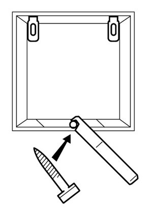 Afbeelding van Antidiefstalset voor afbeelding in aluminium lijst art.nr. 16960