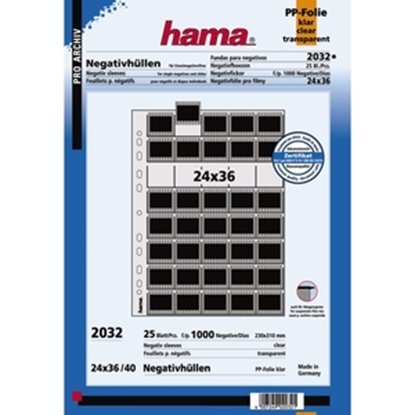 Afbeelding van Hama negatief bladen helder 25 vel voor losse dia's Hama 2032 art.nr. 10206