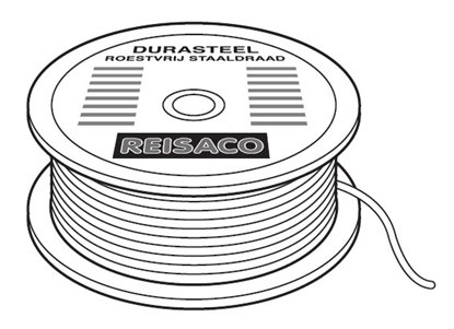 Afbeelding van Durasteel Roestvrij Staaldraad, verkrijgbaar in 8 verschillende diktes. art.nr. 24786