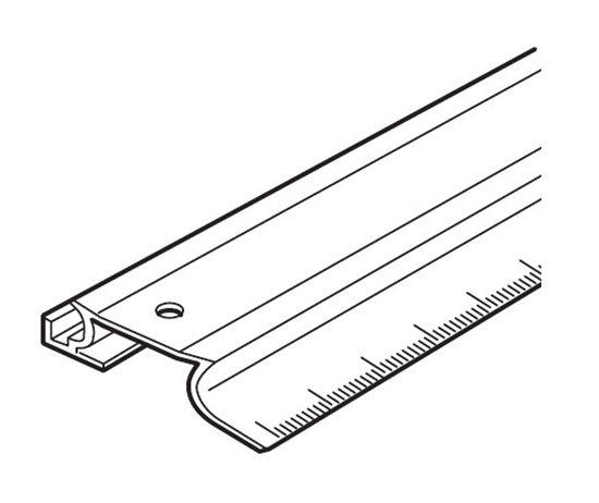 Afbeelding van Snijliniaal 60 cm met anti sliprubbers art.nr. 240331610