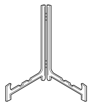 Afbeelding van Moderne standaard voor hoogte van 8-15 cm. art.nr. 10020