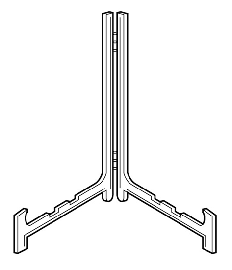 Afbeelding van Moderne standaard voor hoogte van 8-15 cm. art.nr. 10020