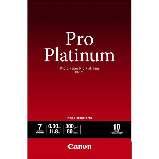 Afbeelding van Canon PT-101 Pro Platinum Photo Paper High Gloss A3+ 10 vel 300gr art.nr. 385944905