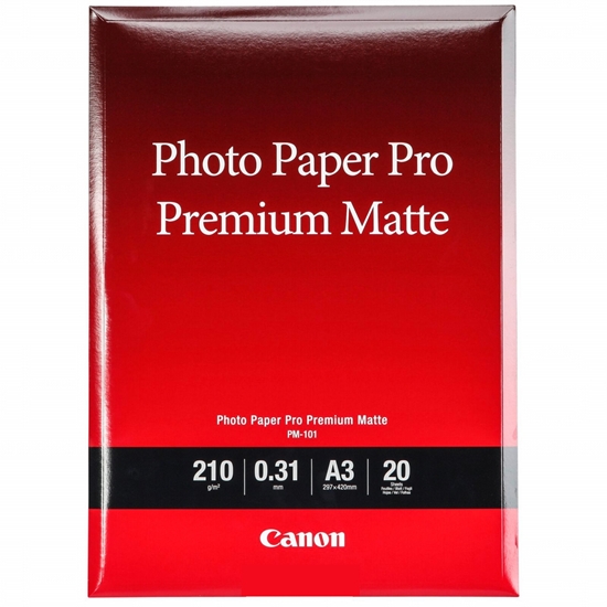 Afbeelding van Canon PM-101 Pro Premium Matte Photo Paper A3 20 vel 210gr. art.nr. 21774