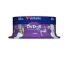 Afbeelding van Verbatim DVD+R Wide Printable 4,7GB 16x op spindle 25 stuks art.nr. 411329816