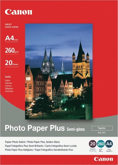 Afbeelding van Canon SG-201 Photo Paper Plus Semi Gloss A4 20 vel 290gr art.nr. 1271119