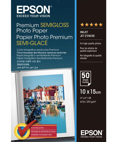 Epson Premium Semi-Gloss Photo Paper 255gr. 10x15 50 vel C13S041765